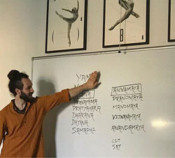 Rob teaching Sanskrit